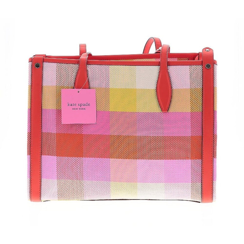 NWT Kate Spade pink plaid tote - Picture 3 of 8